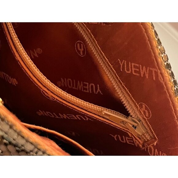 Yeuwton purse vintage chain mail gold & copper rhynestone trim magnet fasten - Picture 4 of 8